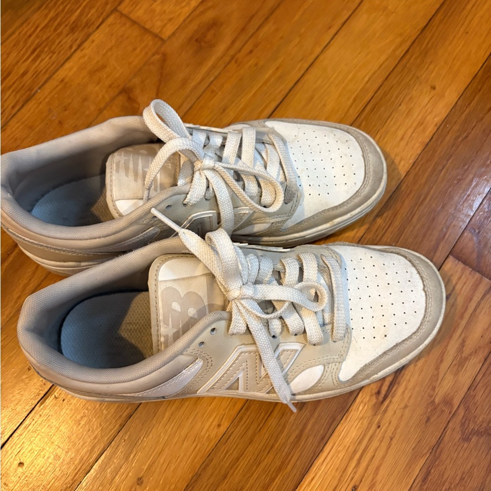 New balance  White and tan 574